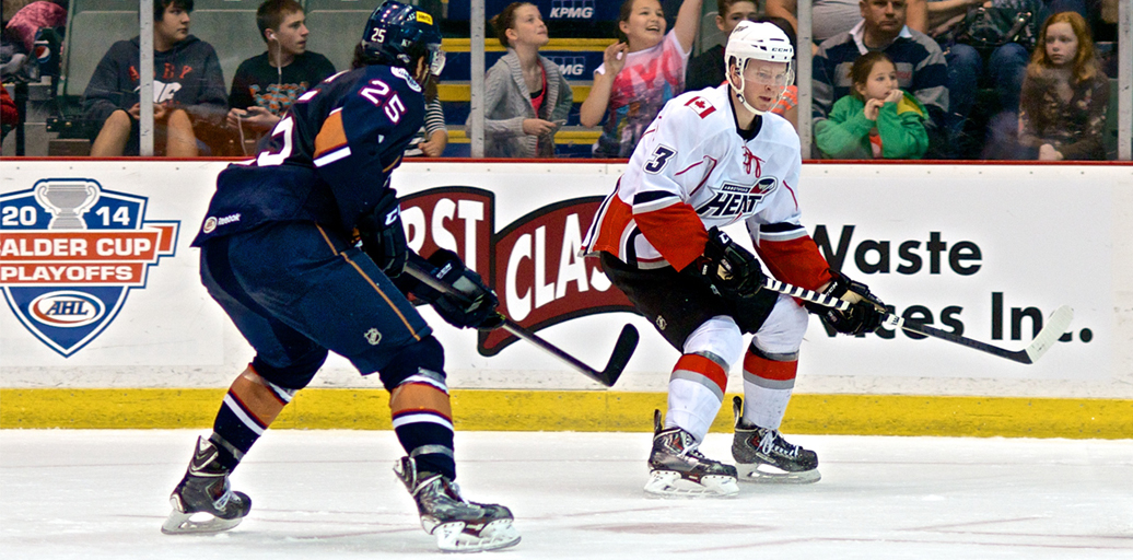 Defenseman Brett Kulak scored his first professional goal in a 5-4 OT loss to the OKC Barons. Photo by Jason Kurylo for Pucked in the Head.
