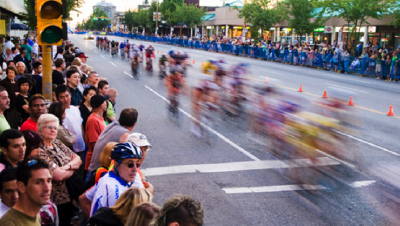 So fast, they're blurry! Giro di Burnaby photo courtesy of the City of Burnaby.