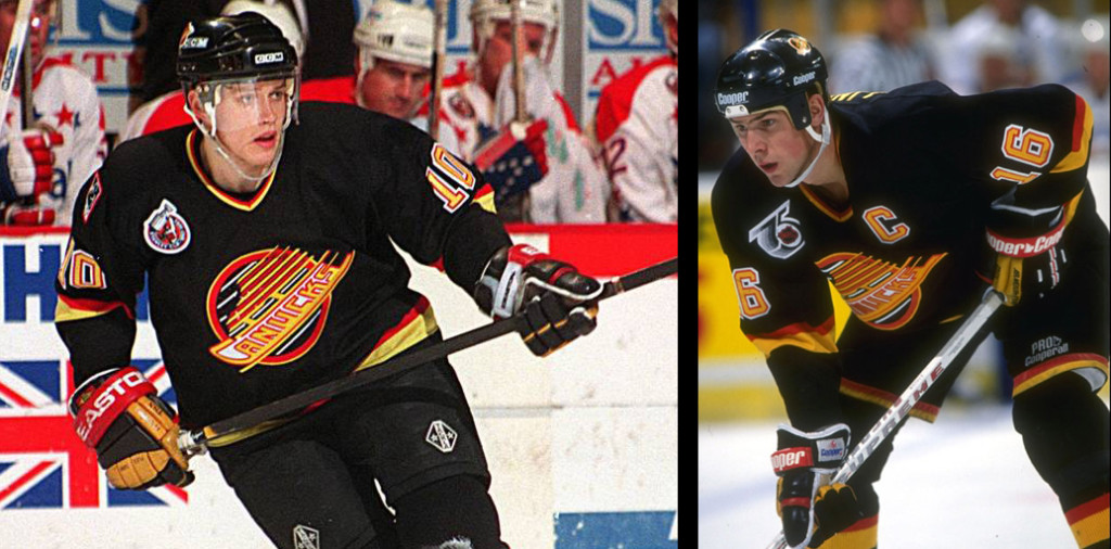 Pavel Bure and Trevor Linden wore spaghetti well. That doesn't mean others should be subjected to it. Photos garnered from various interweb searches.