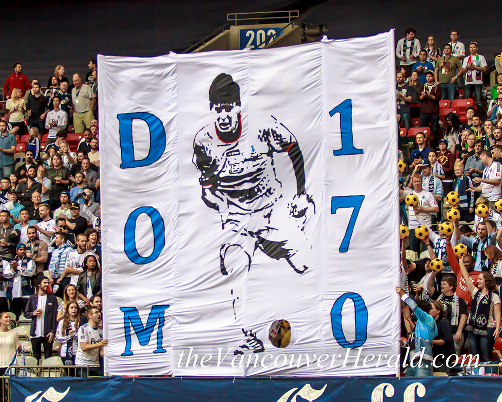 Classy TIFO by the Curva Collective. Photo courtesy of Christopher Vose from the Vancouver Herald.