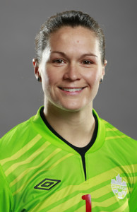 Keeper Erin McLeod in her official Team Canada portrait. Photo courtesy of Soccer Canada.