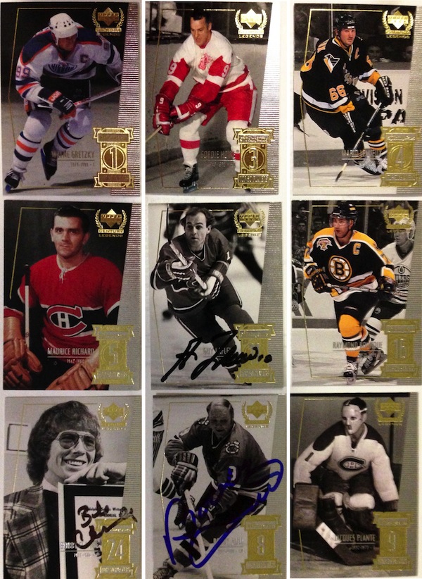 Upper Deck put out the Century Legends set in 1999 after the Sporting News Top 50 Players list was published. I've managed to get a few of the cards signed, but others will forever be pristine as the players have passed away.