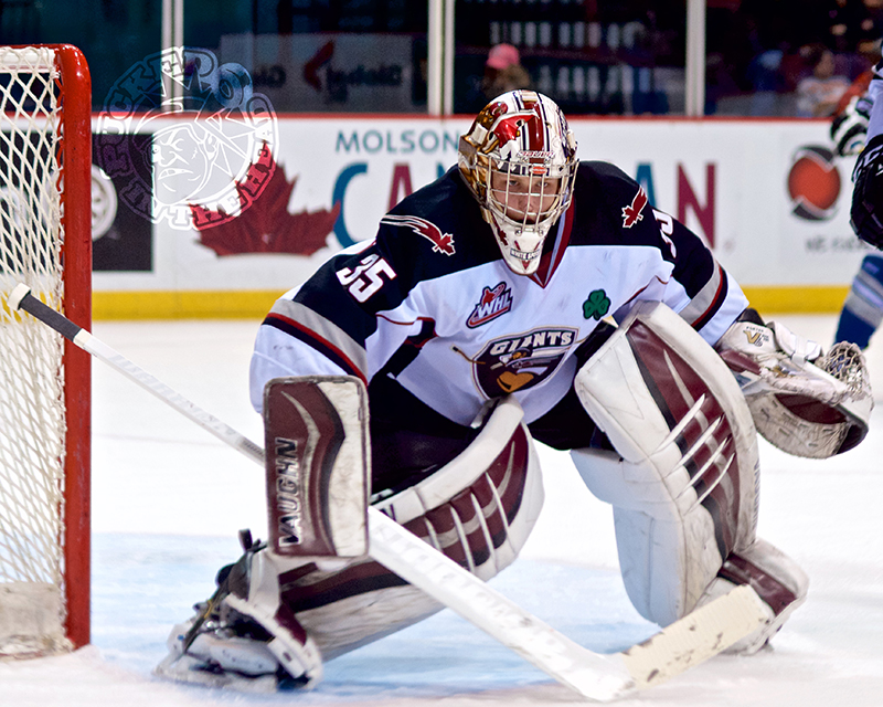 Cody Porter has had good games and bad, but you can't place all the blame for the Giants season on his rookie shoulders. Photo by Jason Kurylo for Pucked in the head.