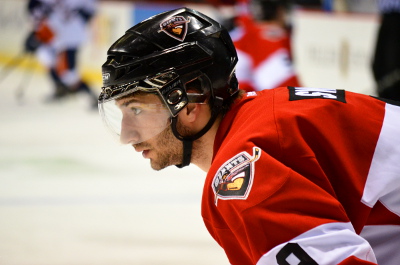 Vancouver Giants forward Dalton Sward scored the first goal for the Giants in a 5-3 road win over the Kamloops Blazers. Photo by Jason Kurylo for Pucked in the Head.