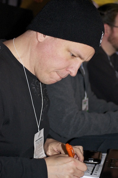 Kennedy Goodkey is a Vancouver-based writer, director and all-around hockey fan — or at least, so he thought until tonight. Here is proof that he did indeed put great thought and effort into his votes for the game's three stars. Photo by Jason Kurylo for Pucked in the Head.