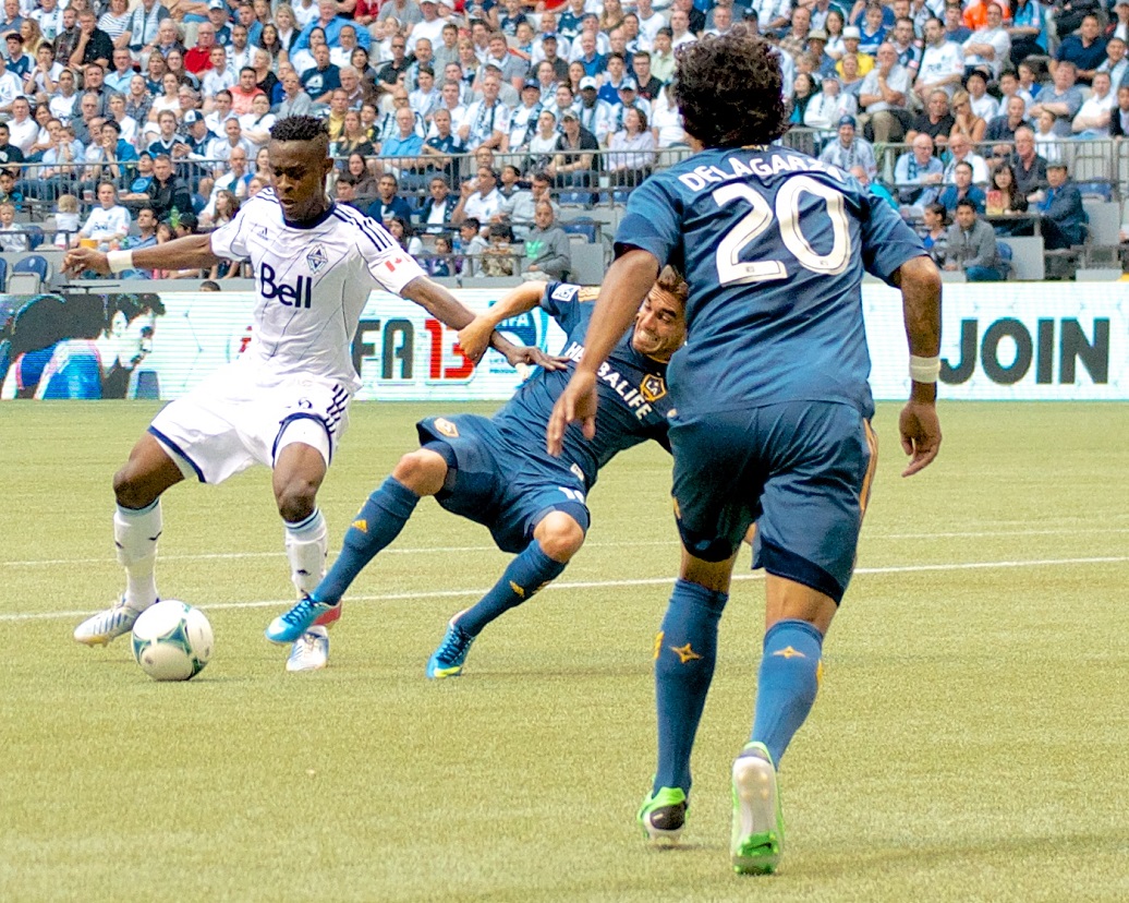 Gershon Koffie assisted on two Whitecaps FC goals in their only defeat of the LA Galaxy: a 3-1 win last season at BC Place. Photo by Jason Kurylo for Pucked in the Head.