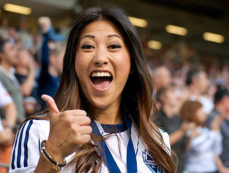 Marie Hui is well-loved as the anthem singer for Whitecaps FC matches at BC Place. Now she'll lend her talents to the Table Hockey Extravaganza. Photo by Jason Kurylo for Pucked in the Head.