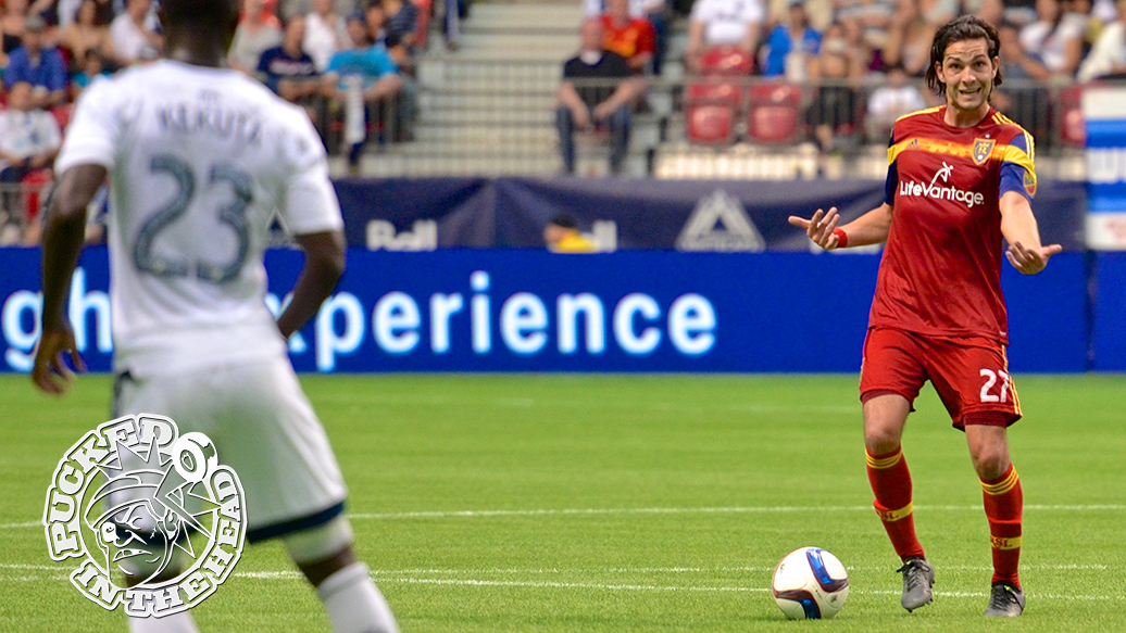 RSL midfielder John Stertzer says "Bring it on, Kekuta!". Photo by Jason Kurylo for Pucked in the Head.