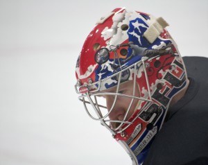 Netminder Evan Kurylo is 16-3-1 with two shutouts in his collegiate career. He also has the coolest family name in the history of families. Photo by Jason Kurylo for Pucked in the Head.