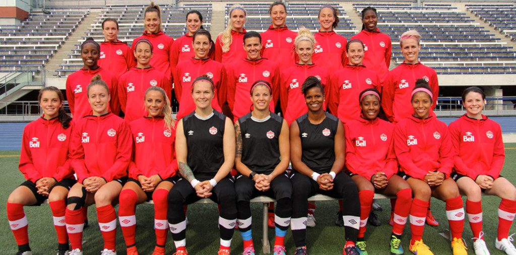 Team Canada, the host team of the 2015 FIFA Women's World Cup. Photo courtesy of Soccer Canada.