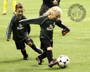 Timbits Soccer players at BC Place at halftime. Photo by Jason Kurylo for Pucked in the Head.