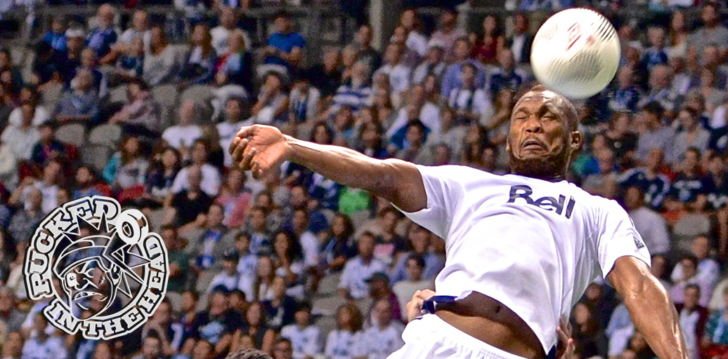 Kendall Waston has dominated in the air since joining the Whitecaps. He's also amassed a serious collection of yellow cards. Photo by Jason Kurylo for Pucked in the Head.