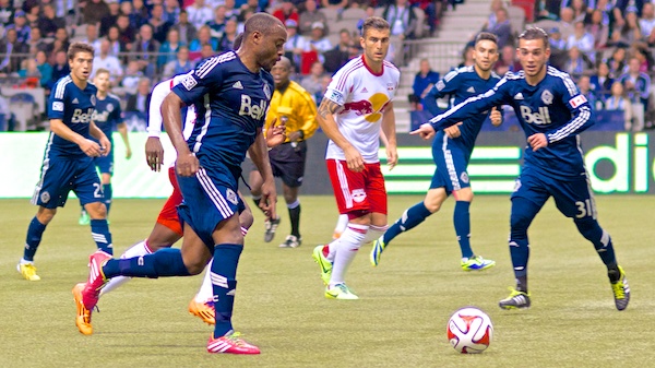 Nigel Reo-Coker makes a strong move to the edge of the box before feeding Pedro Morales for some late-second half insurance. The Caps won 4-1 over the defending Supporters Shield champ New York Red Bulls. Photo by Jason Kurylo for Pucked in the Head.