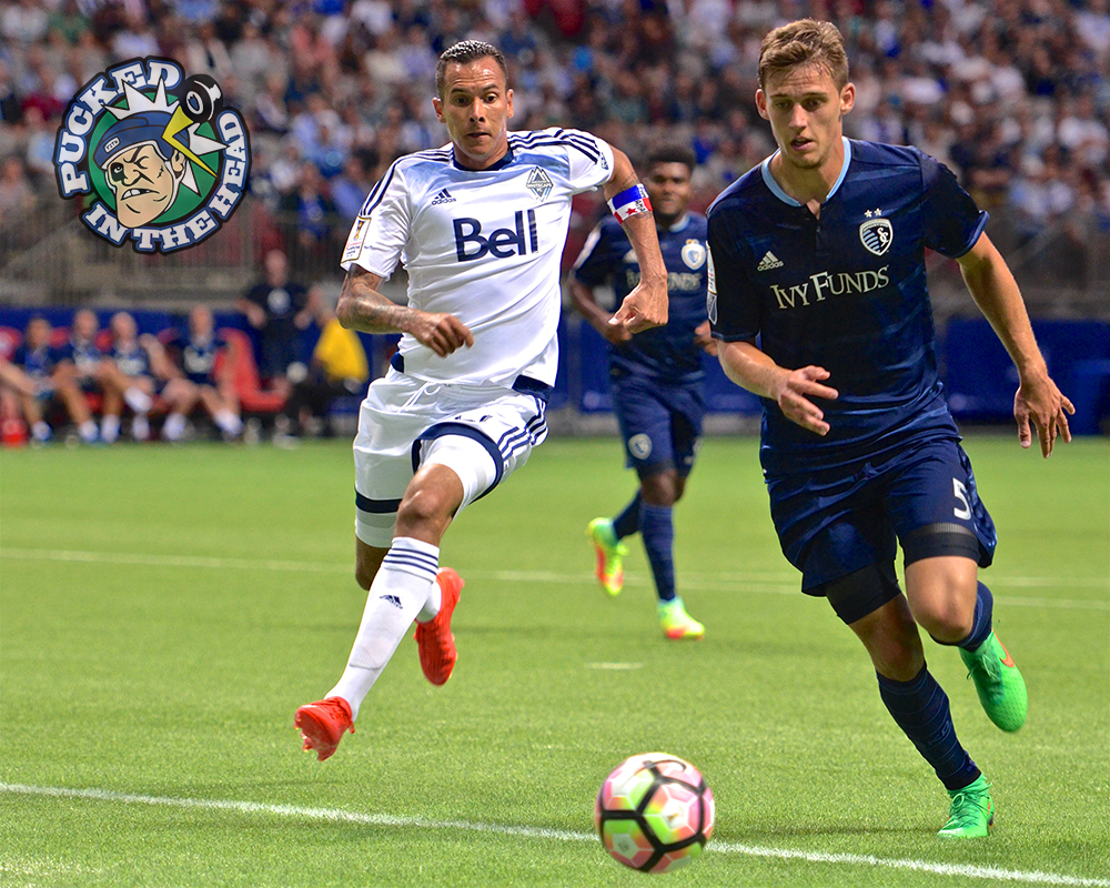 The Vancouver Whitecaps scored thrice against a listless Sporting KC side to open 2016 CONCACAF Champions League play. Photo by Jason Kurylo for Pucked in the Head.