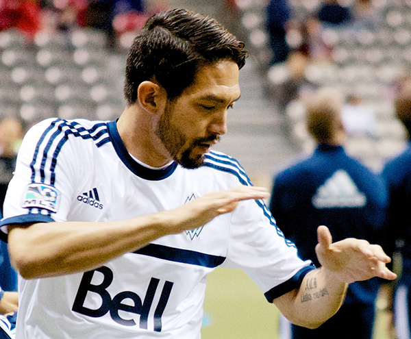Jun Marques Davidson often seems to be looking in the wrong direction, but he's continued to get starting XI status from coach Martin Rennie. Photo by Jason Kurylo for Pucked in the Head.