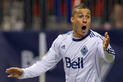 Vancouver Whitecaps FC rookie Erik Hurtado looked to have scored his first MLS goal, but was ruled offside as the ball went into the net. Photo courtesy of the Vancouver Whitecaps FC.