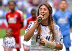 Only one anthem tonight, from the excellent Marie Hui. Join us at BC Place for a 7pm kickoff. Photos by Jason Kurylo for Pucked in the Head.