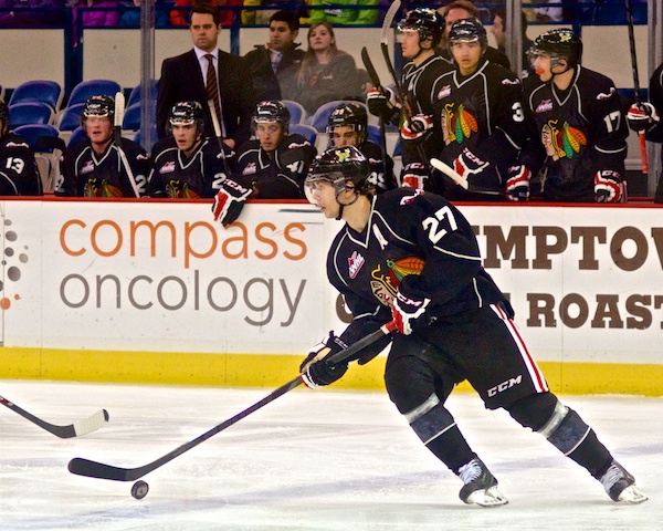 Portland Winterhawks sniper Oliver Bjorkstrand scored the game one winning goal with less than two minutes remaining to break the back of the Vancouver Giants. Photo by Jason Kurylo for Pucked in the Head.