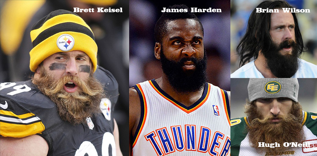 Somebody please explain this dwarvish voodoo sh!t for me. Photos collected from Google searches for "stupidly large beards on pro athletes".