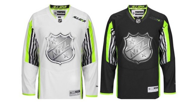 BMX hockey tribute jackets? Nope. These are the actual 2015 NHL All-Star Game jerseys. Not even Chris Withers likes them.