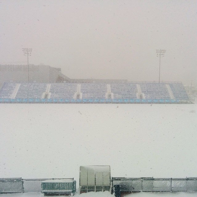 Clarke Field is green sometimes. The rest of the time it looks like this. Photo from Whitecaps FC.