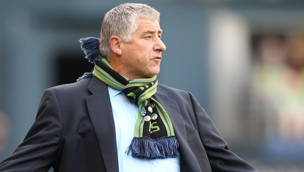 Sounders' Head Coach Sigi Schmid aims to disappoint you. - Photo borowed from mlssoccer.com 