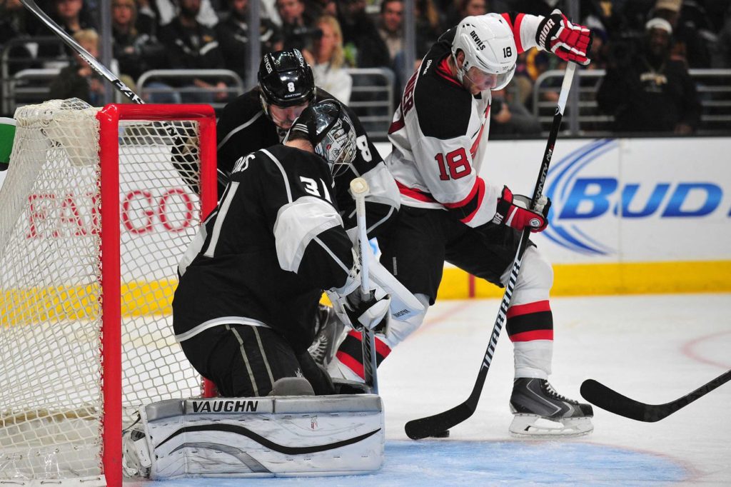 Theory: Steve Bernier can only score from here, just not when that guy with the pads is there.