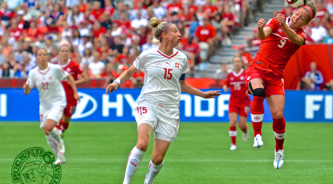 Josée Belanger of Canada and Caroline Abbé of Switzerland. Photo by Jason Kurylo for Pucked in the Head.