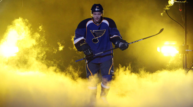 Vladimir Tarasenko of the St Louis Blues is the EA Sports NHL 17 cover dude, and my first round pick. Photo cribbed from the St Louis Blues website.