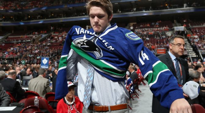 Thatcher Demko put on a Canucks jersey for the first time at the 2014 draft. He's done so far too seldom since.